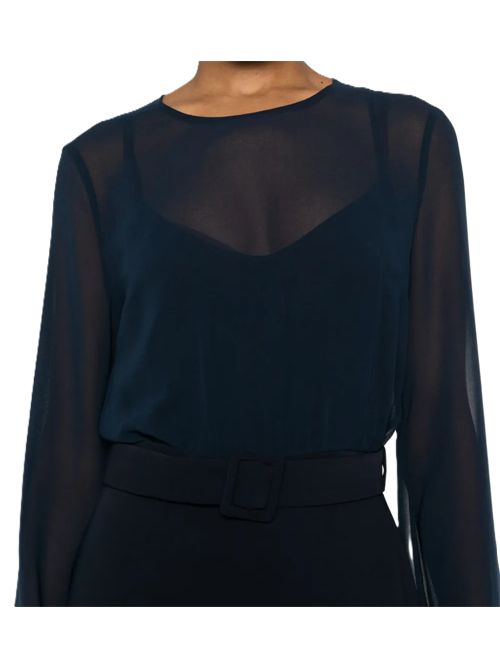 P.A.R.O.S.H.belted flared dress blu P.a.r.o.s.h. | PANTY26-D726119012 BLU